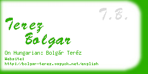 terez bolgar business card