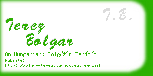 terez bolgar business card
